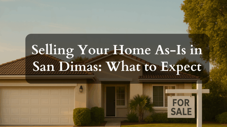 Selling Your Home As-Is in San Dimas: What to Expect