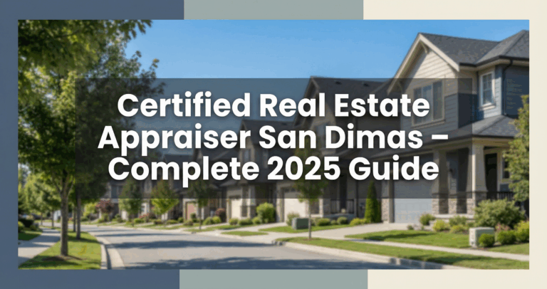 Certified Real Estate Appraiser San Dimas – Complete 2025 Guide